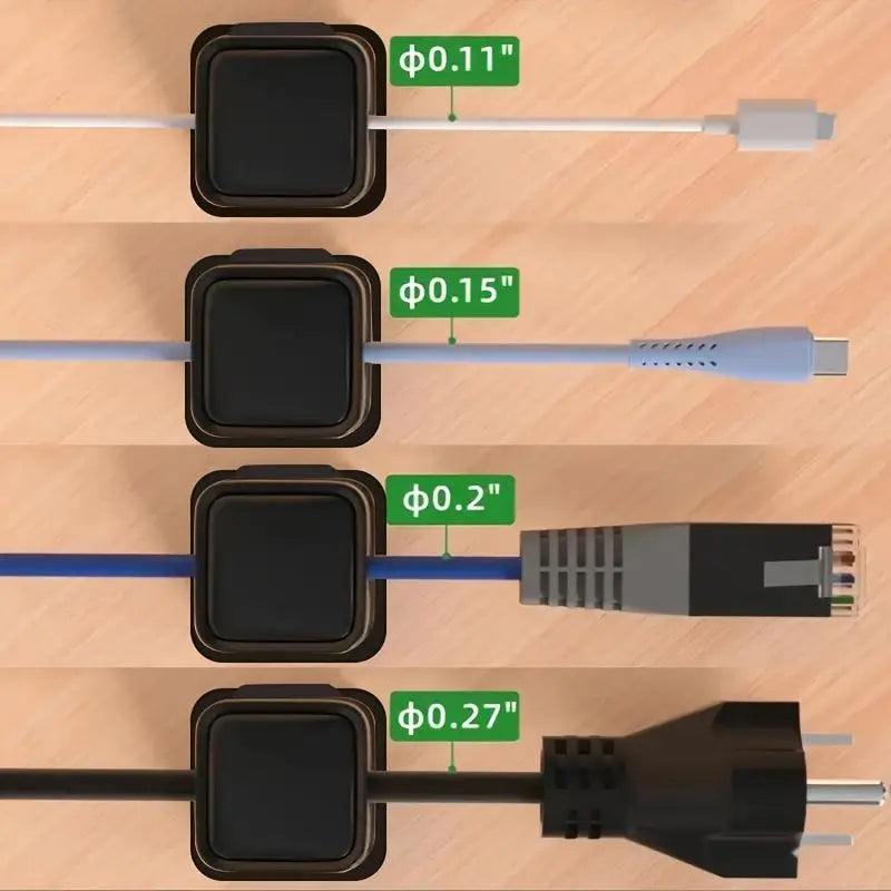 Magnetic Cable Organizer Clips (12-Pack)