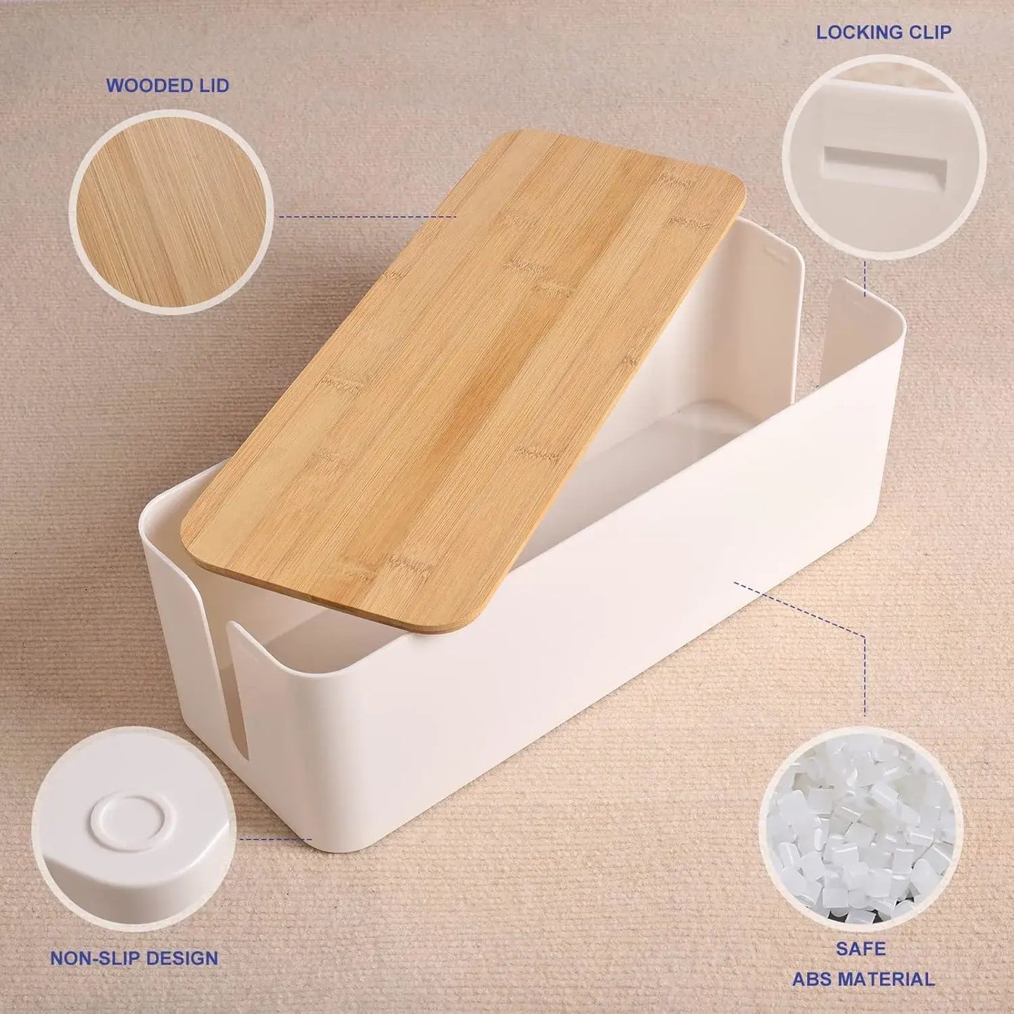 Woodgrain Cable Management Box