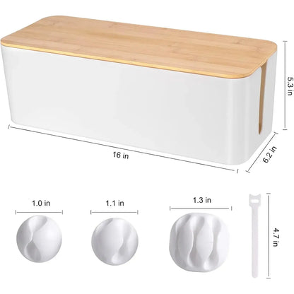 Woodgrain Cable Management Box