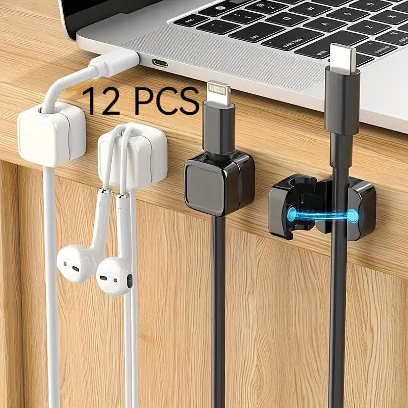 Magnetic Cable Organizer Clips (12-Pack)